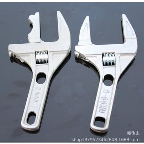 Adjustable Spanner Universal Wrench Hand Tools for Home Multifunctional Pipe Clamp Aluminum Alloy Large Opening Short Handle