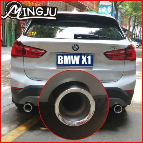 Blue Black Car Muffler End Pipe Stainless Steel Exhaust Tips for BMW X1 2016 2017 2018 2019 Styling Part