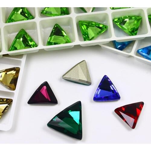 Triangle shape pointed back Rhinestone Crystal fancy stone K9 crysal loose gemstone Rhinestone For DIY, jewelry decoration