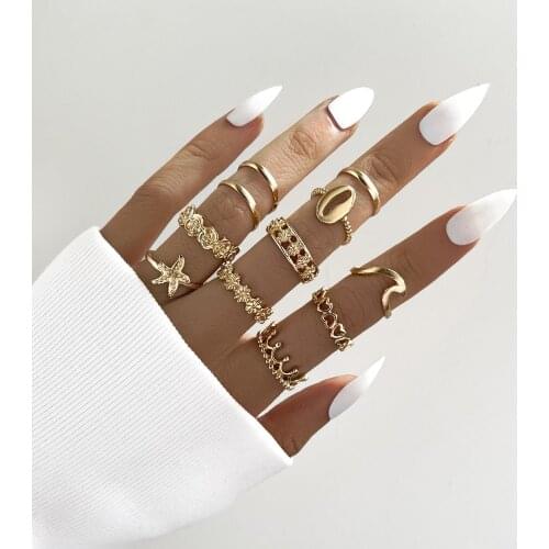 11pcs Matching Rings for Women Anillos Mujer Ring Set Bagues Anillo Bohemian Jewellery Slytherin Accessories Couple Gift Sygnety