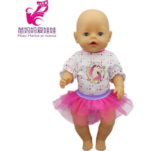 17inch baby Doll clothes for 18inch 45cm girl doll clothes set toys wear baby girl birthday gift
