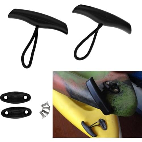 2 Pieces Canoe Kayak Boat Toggle Carry Grip Handle with Cord Rope Screws