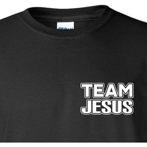 2019 Men T-Shirts Male Funny Tees Men Short Team Jesus Christian Cosplay T-shirts Cartoon Print Short Sleeve T Shirt Free
