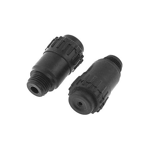 6mm Dia Hole 19mm Male Thread Black Plastic Air Compressor Oil Plug 2Pcs