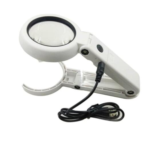 7 Times LED USB Desktop Table Lamp Reading Magnifying Glass LED PCB welding Mobile Phone Repair Hand-held Magnifier with Lamps