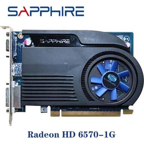 Used SAPPHIRE Video Cards HD6570 1GB GDDR3 AMD Graphics Card GPU Radeon HD 6570 Office Computer For AMD Card Map HDMI