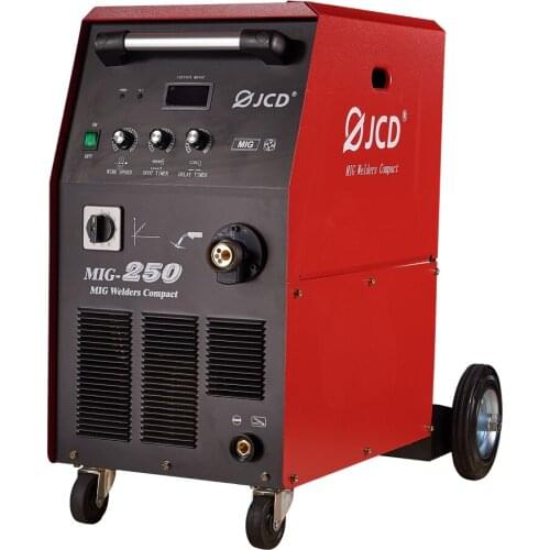 JCD Mig Inverter IGBT Welder Single Phase Gas Welding Machine MIG-250 for Stainless Steel 0.8-1mm Welding Metal Soldering Tool