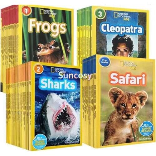 131 Books/set English Picture Book National Geographic Kids Pre Level 1-3 Let Kids To Be Good Reader Child Popular Science Book
