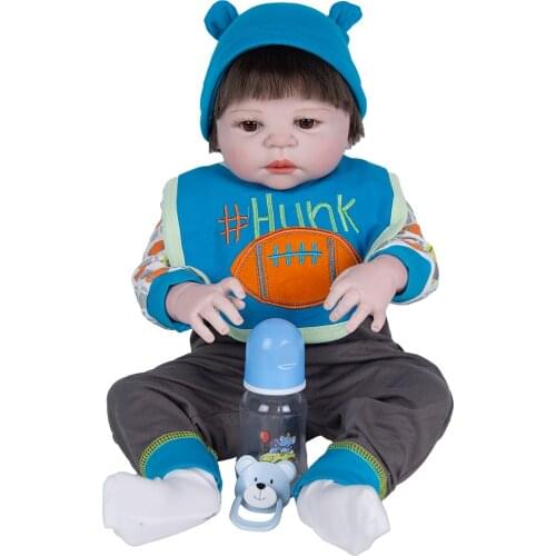 Clearance 23 Inch Toddler Doll Full Silicone Body Reborn Baby Doll Fashion Baby Bebe Reborn For Kids Birthday Gifts Playmate Toy