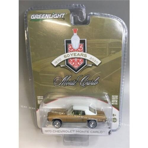 GREENLIGHT 1:64 1970 CHEVROLET MONTE CARLO Alloy model Vintage car Metal toys for childen kids diecast gift