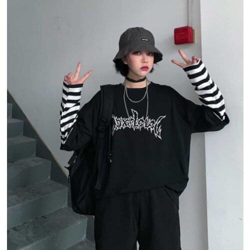 NiceMix 2020 Autumn American Simple Letter Print T-Shirt Mens Cotton Harajuku Retro Pullover Womens Short Sleeve Shirt TOP