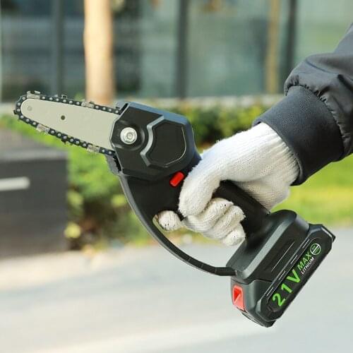 21V New Mini Electric ChainSaw Handheld Cutters Electric Pruning Saw Garden Power Tools Wood Tools Rechargeable Lithium Battery