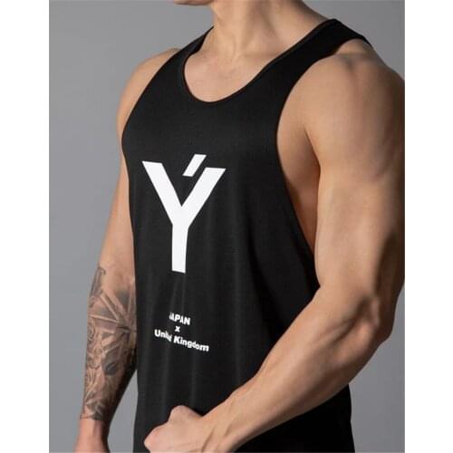 2020 New Muscle Brothers Sports Fitness Fast Dry tank Top Men 's running Training Stretch breathable sleeves
