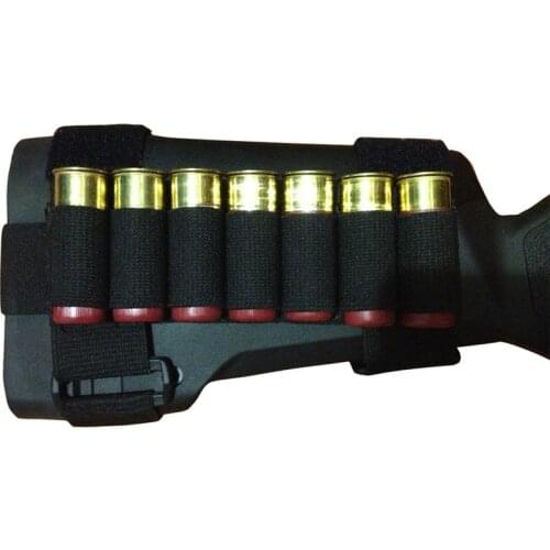 OneTigris Tactical Shotgun Buttstock Hunting Shell Holder Ammo Carrier Holder Pouch Cartridge 7 Round for Outdoor Sport
