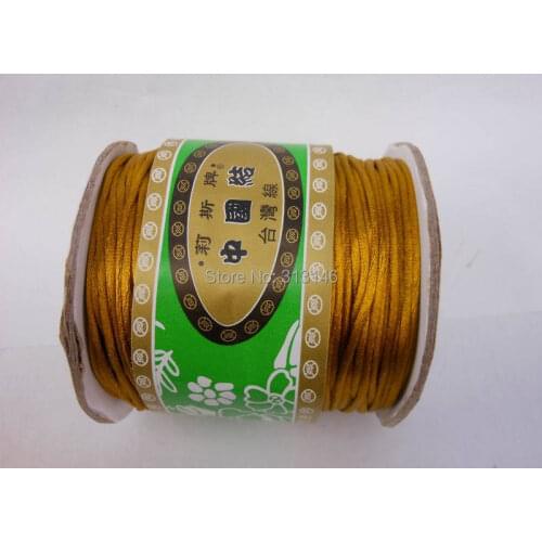 Wholesale Lots 80M/Roll 1.5MM Bronze Braided Macrame Nylon Chinese Knot Cord Handmade Beading Satin Shamballa String Thread Rope