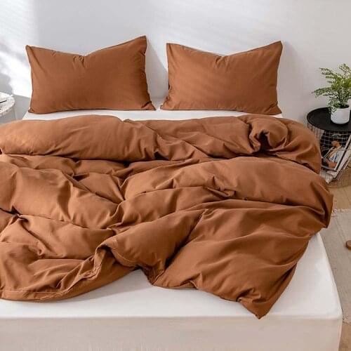 Svetanya Duvet Cover Pillowcase Linens Solid Color Bedding