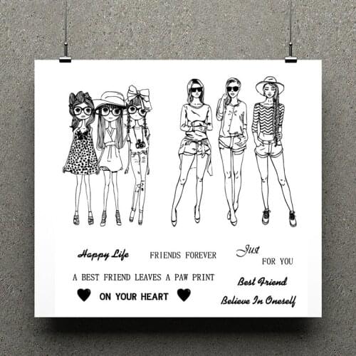 AZSG good friend Clear Stamps/seal for DIY Scrapbooking/Card Making/Photo Album Decoration Supplies