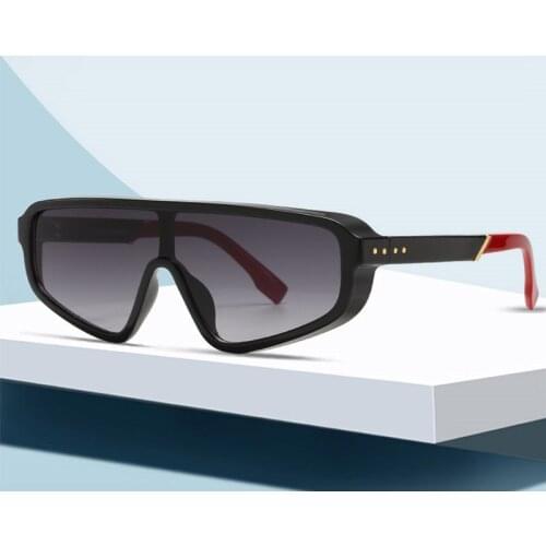 Rectangle One Piece Sunglasses Color Frame Trend Glasses High Quality Flat Top Cat Eye Sun Glasses For Female Men Oculos uv400