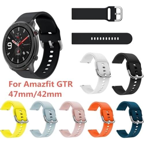 Watchband for Amazfit Gtr 47/42mm Strap Silicone 22/20mm WatchStrap Correa For Xiaomi Amazfit Gtr 47mm ремешок Smart Accessories