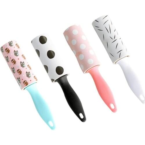 Lint Roller Reusable Washable Lint Roller Sticky Silicone Dust Wiper Pet Hair Remover Cleaning Brush Tools for Pet Cloth Cleaner