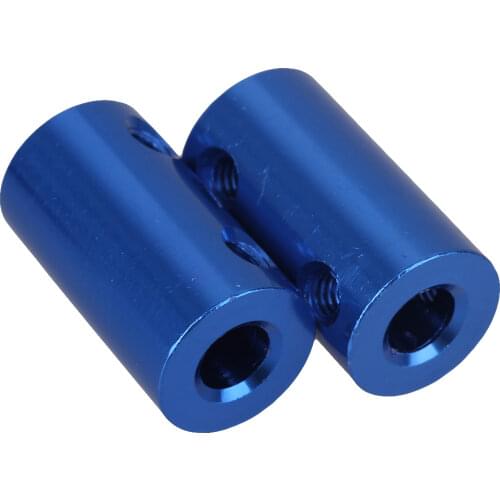 Blue 4mm-6mm Aluminum Alloy Shaft Robot Rigid Copper Motor Coupling Coupler Pack of 2
