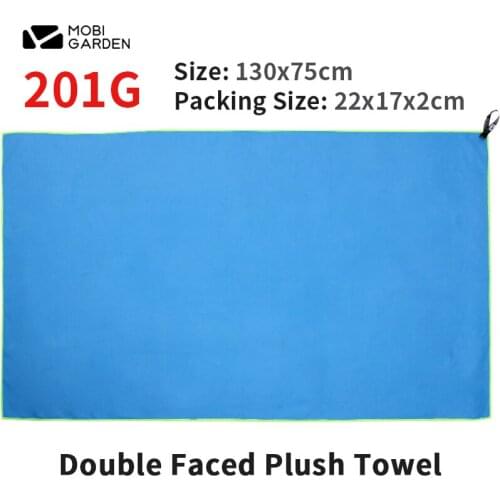 MOBI GARDEN Portable 73g Quick Drying Sports Towel Men Women Gym Camping Travel Moisture Absorption Bath Towel 130x75cm/80x40cm