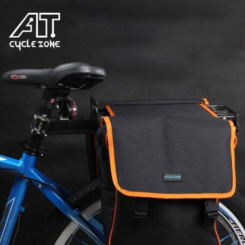 CYCLE ZONE Double Side Travel Bike Trunk Bag Luggage Pannier Back Seat MTB Bicycle Carrier Bag Rear Rack Cycling Bycicle Bag