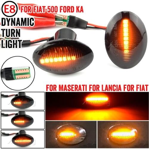 LED Dynamic Side Marker Turn Signal Light Sequential Lamp For Fiat 500 Ford KA Lancia Lybra Ypsilon Alfa 4C For Maserati