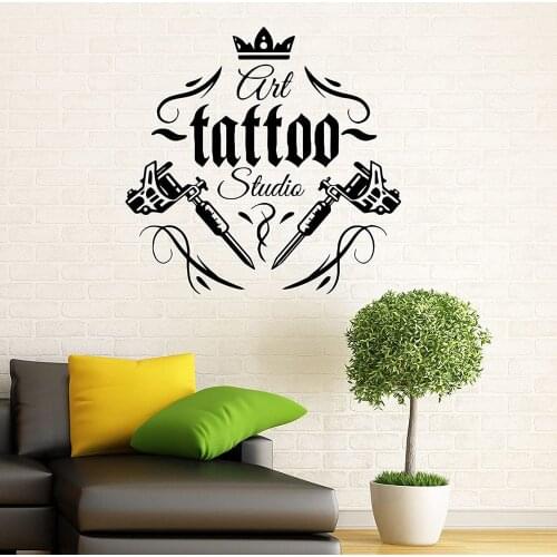 Tattoo Shop Logo Wall Decal Vinyl Sticker Tattoo Salon Window Wall Sticker Art Tattoo Studio Decor Removable Wall Decor C907