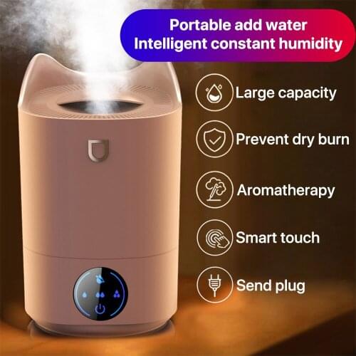 Double nozzle humidifier large capacity usb household silent diffuser with color LED light air humidification fog bedroom office