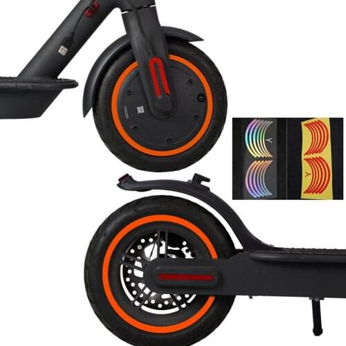 1Set Waterproof PVC Reflective Sticker Scooter Wheel Hubs Protective Sticker for Xiaomi M365 Pro Electric Scooter Accessories