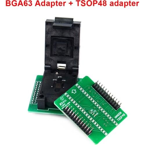 2019 Newest BGA63 ZIF adapter/adaptor with TSOP48 adpter can support BGA63 NAND flash only for TL866II plus programmer
