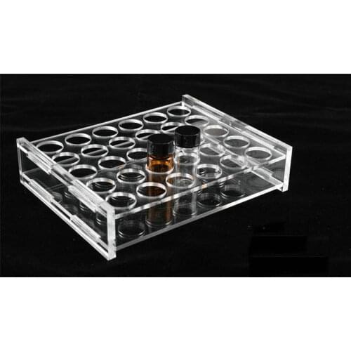 30Holes Lab Sample Bottle Rack Reagent Vials Holder Perspex Chromatographic Bottle Rack 2/3/5ml/10ml/20ml-60ml For Laboratory
