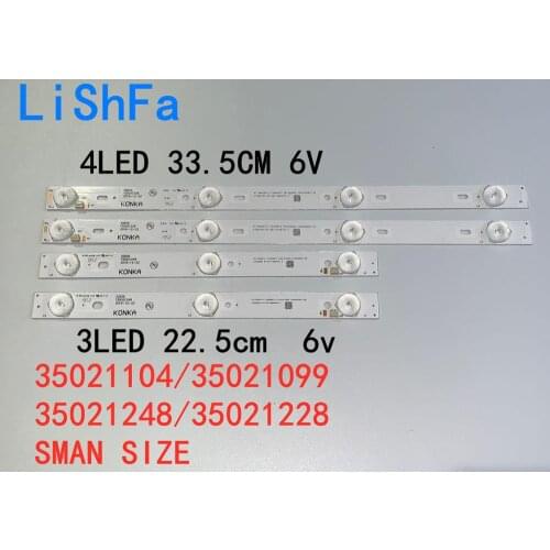 4PCS IN 1TV KONKA 32INCH LED STRIP 35021104/35021099 32630 35021248/35021228 32626 40626 6V LED 3LED 22.8CM 4LED 33.8CM