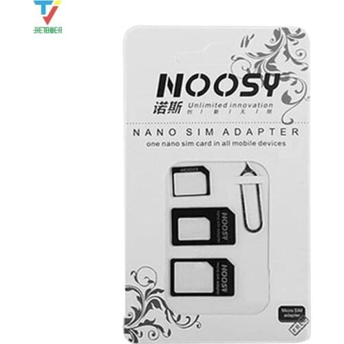 5000set/lot noosy 4In1 Nano SIM card to Micro SIM Nano Micro to mini sim adapter for iphone samsung sim card adapter wholesale
