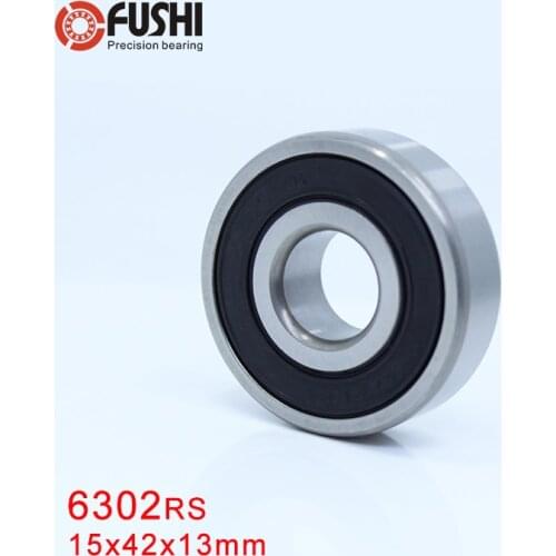 6302RS Bearing ABEC-3 (4 PCS) 15*42*13 mm Deep Groove 6302-2RS Ball Bearings 6302RZ 180302 RZ RS 6302 2RS EMQ Quality