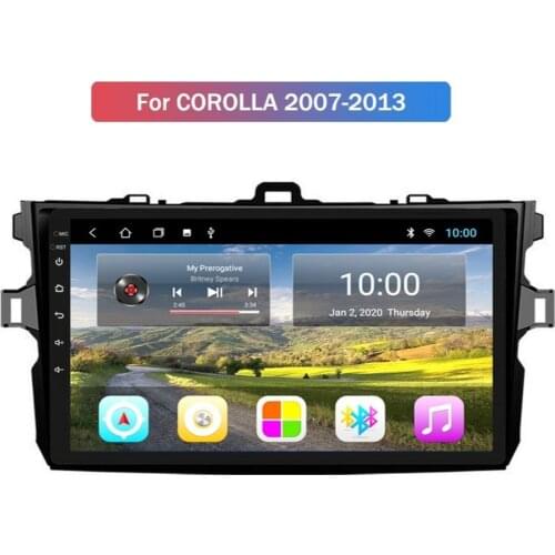 Android 10.0 System Quard Core 2G+32G WIFI HD 1024*600 Car GPS Nagavition For TOYOTA Corolla 2007-2013 Car Radio Stereo