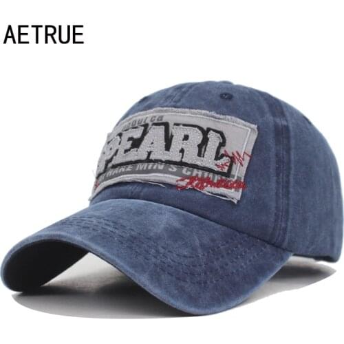 AETRUE Washed Baseball Cap Women Men Snapback Hats For Men Cotton Bone Female Trucker Casquette Gorras Letter Male Dad Caps Hat