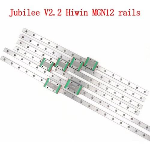 Blurolls genuine Hiwin 400/450mm rails with MGN12H MGN12C carriages for Jubilee V2.2 3d printer
