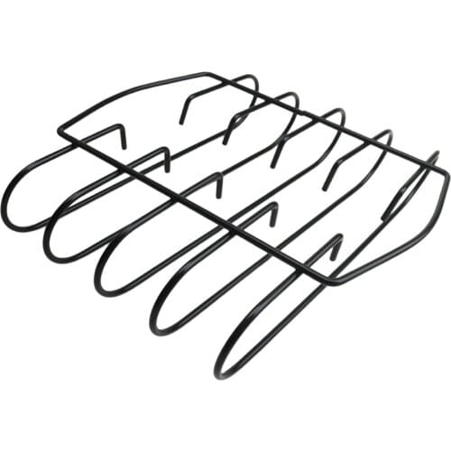 Black Rib Racks BBQ Roast Rack for Charcoal Grill Non-Stick Steak Rack