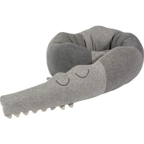 Ins children crocodile pillow rainbow crocodile new comfort pillow baby playpen children room decoration toy crib bedding