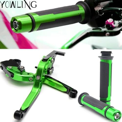 For KAWASAKI Z750R Z 750R Z750 R 2011-2012 Motorcycle Accessories Extendable Brake Clutch Levers handle bar hand grips
