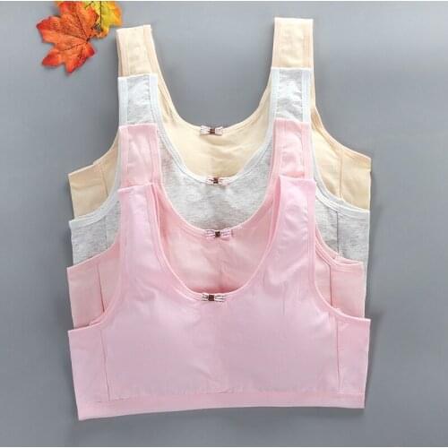 Puberty Double-deck Cotton Vest Young Girls Sport Tops Training Kids Bra Student Girl Underwear Children Bras for 8-18 Years Old