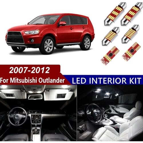 11Pcs Canbus Led Interior Lights For Mitsubishi Outlander 2007-2012 Map Dome License Plate Trunk Vanity Mirror Glove Box Lamp