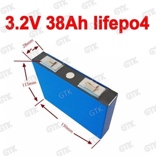 GTK 3.2v 38AH lifepo4 lithium no 3.2v 40Ah battery 3C discharge for diy 24v boat Solar inverter ebike Tricycle boat golf cart