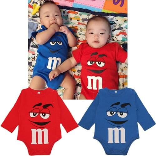 Baby Boy Girl Rompers Newborn Cotton Bag Hip Long Sleeve Cartoon M Beans 2 Colors Toddler Casual Clothes Autumn Jumpsuit