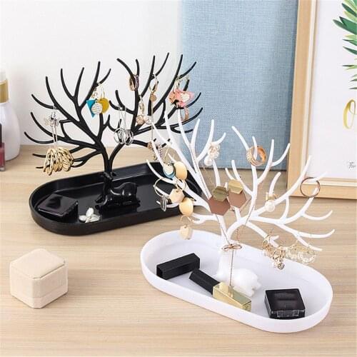 Creative Deer Jewelry Display Stand Earrings Necklace Ring Pendant Bracelet Tray Storage Shelf Racks Necklace Organizer Holder