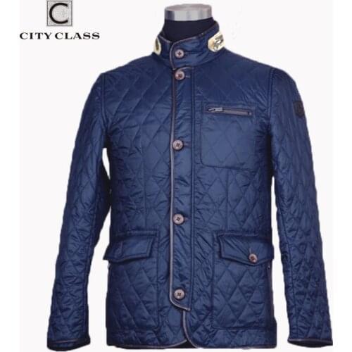 CITY CLASS 2020 New Spring Autumn Mens Coat Quilted Jacket Business Casual Fashion Bomber Jacket Coats for Male 8006