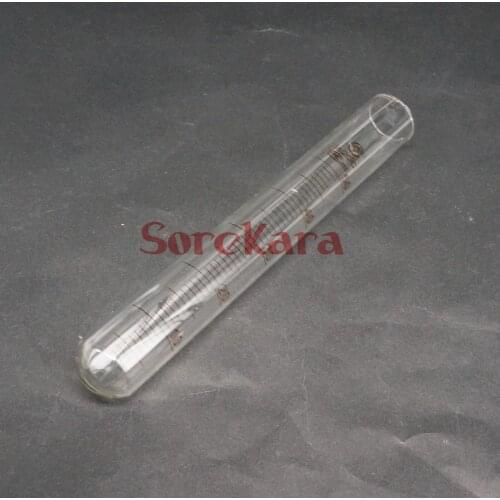 LOT 5 Scale Line 50ml Glass Test Tube Round bottom for Chemistry Laboratory
