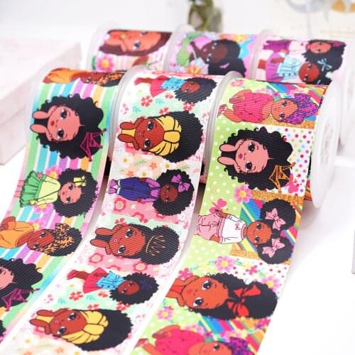 Top ribbons 50 yard per size Printed Grosgrain Ribbons for Bows Craft Supplier 50757